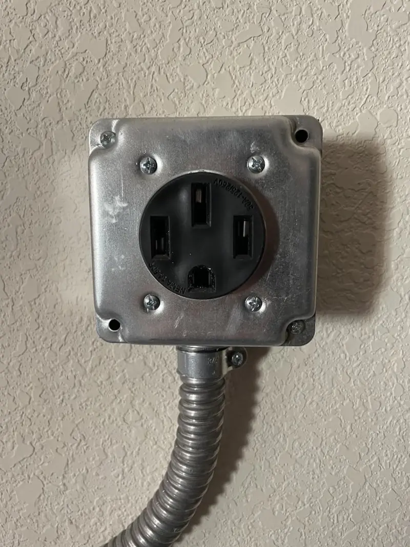 NEMA 14-50 outlet installed for Smart Home Electrical in West St. Paul